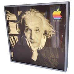 original Apple neon sign "Think different" with Albert Einstein, 1997 