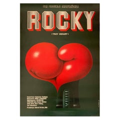 Rocky, affiche de film polonaise vintage d'Edward Lutczyn, 1978 