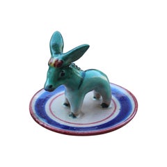 Céramique italienne ICS Vietri C.A.S. Donkey 1930s Dolker Kowaliska Design