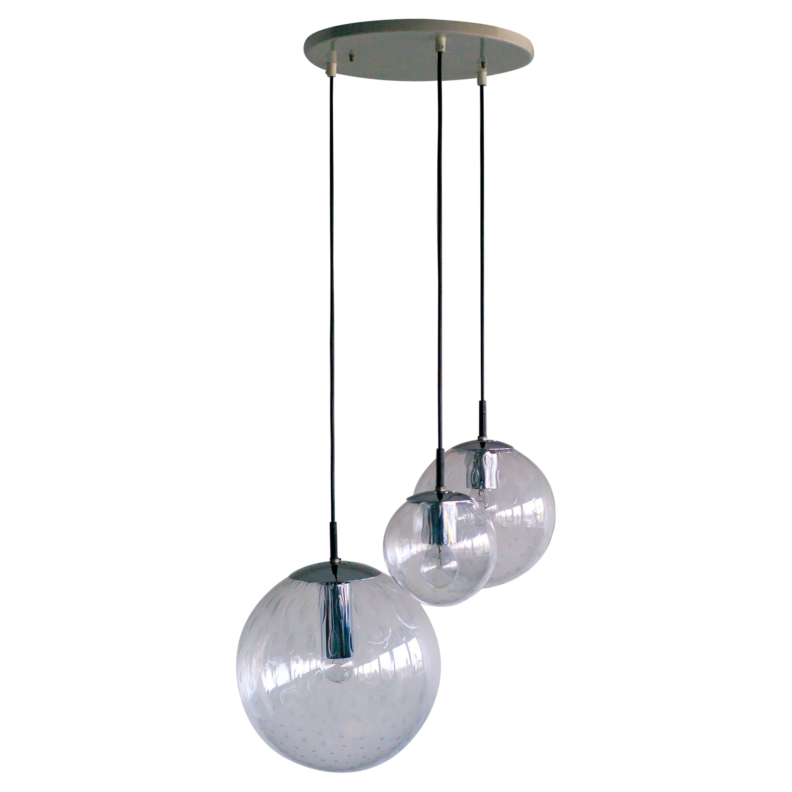 RAAK Pendant Lamp with Three 'Bubbles' Spheres For Sale