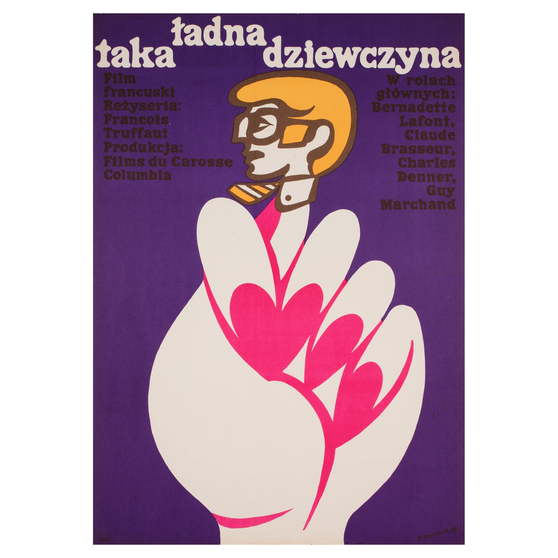 UNE FILLE MAGNIFIQUE COMME MOI  Affiche de film polonais A1, ERYK LIPINSKI, 1972