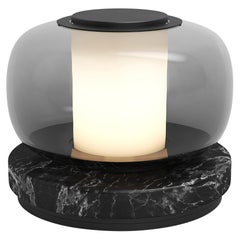 Luna A Desk Lamp in Satin Blackened Steel