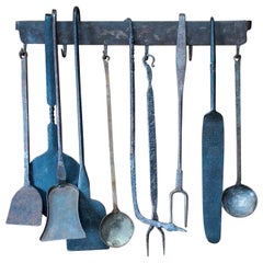 Antique Dutch Fireplace Tools or Fire Tools, 18th/19th Century