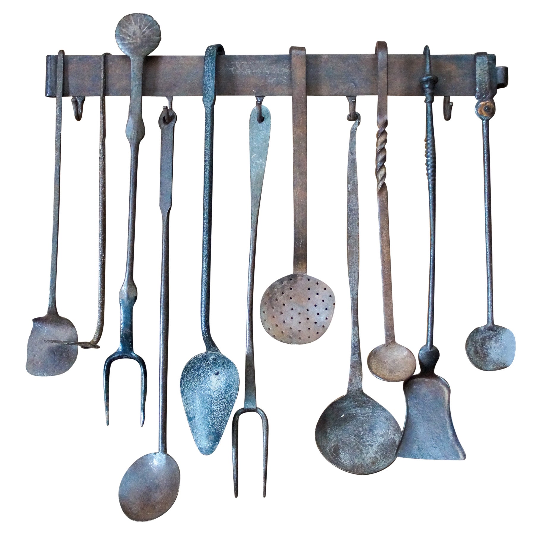 Antique Dutch Fireplace Tools or Fire Tools, 18th/19th Century For Sale