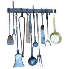 Outils de cheminée ou outils de cheminée néerlandais anciens, 18e/19e siècle