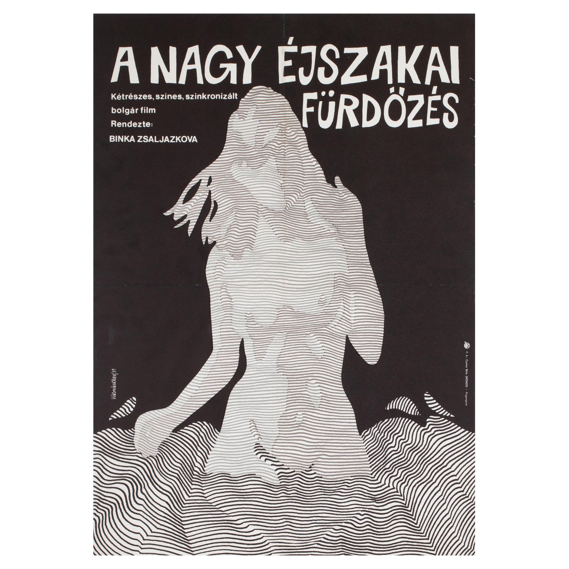 THE BIG NIGHT BATHE 1981 Hungarian Film Movie Poster ZOLTAN KALMANCHEY
