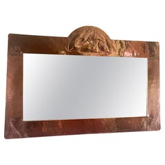 Arts & Crafts Copper Mirror With Celtic Knot Design by Archibald Knox