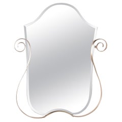 Art Deco Style Mirror with Gold Rim from France