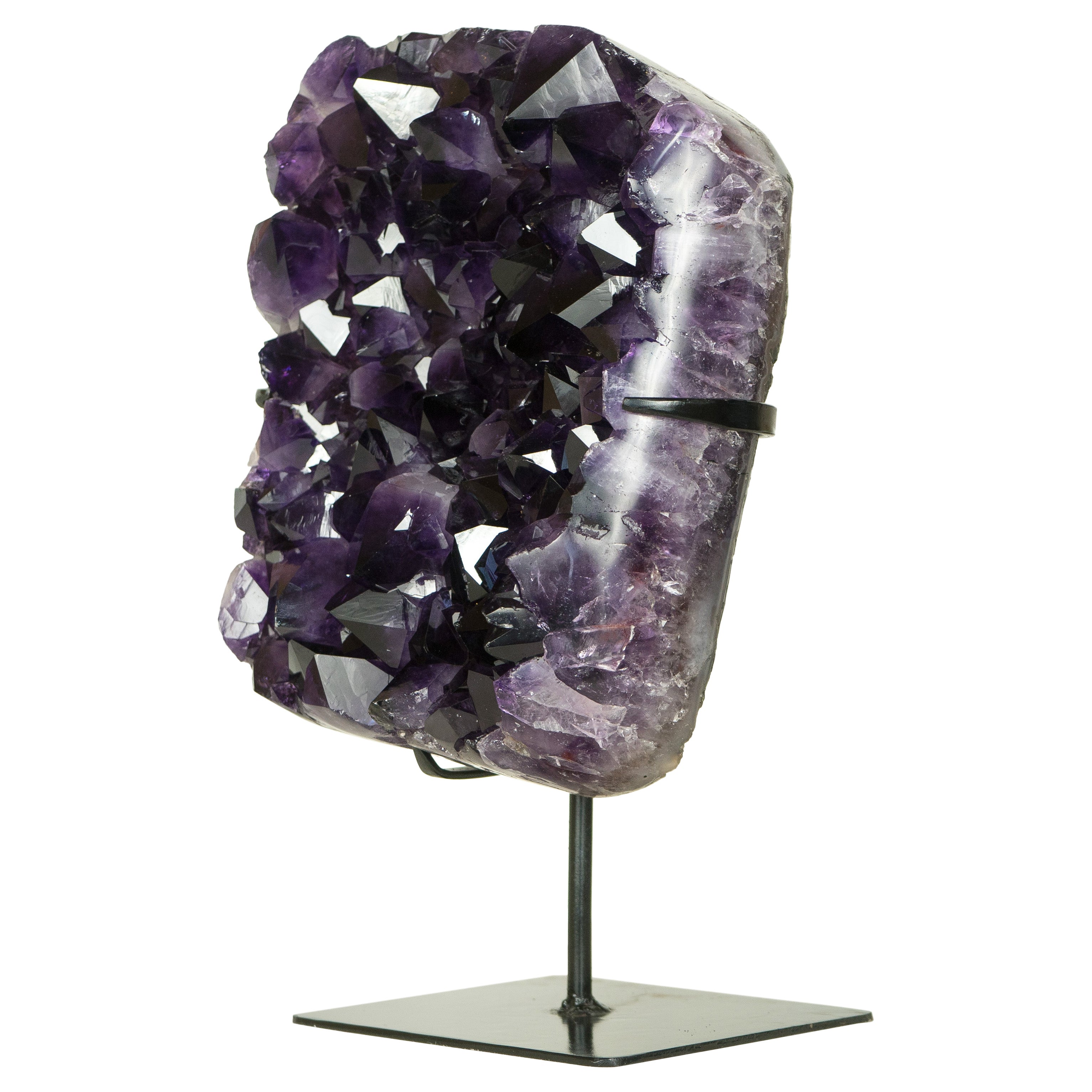 Natural Deep Purple Amethyst Cluster with Large AAA Amethyst Crystal ...