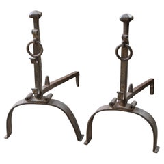 18th Century French Louis XV Fire Andirons