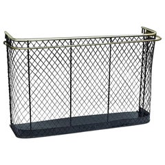 Used Victorian and brass and mesh nursery spark guard 