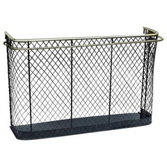 Pare-étincelles pour chambre d'enfant en laiton et grillage de style victorien