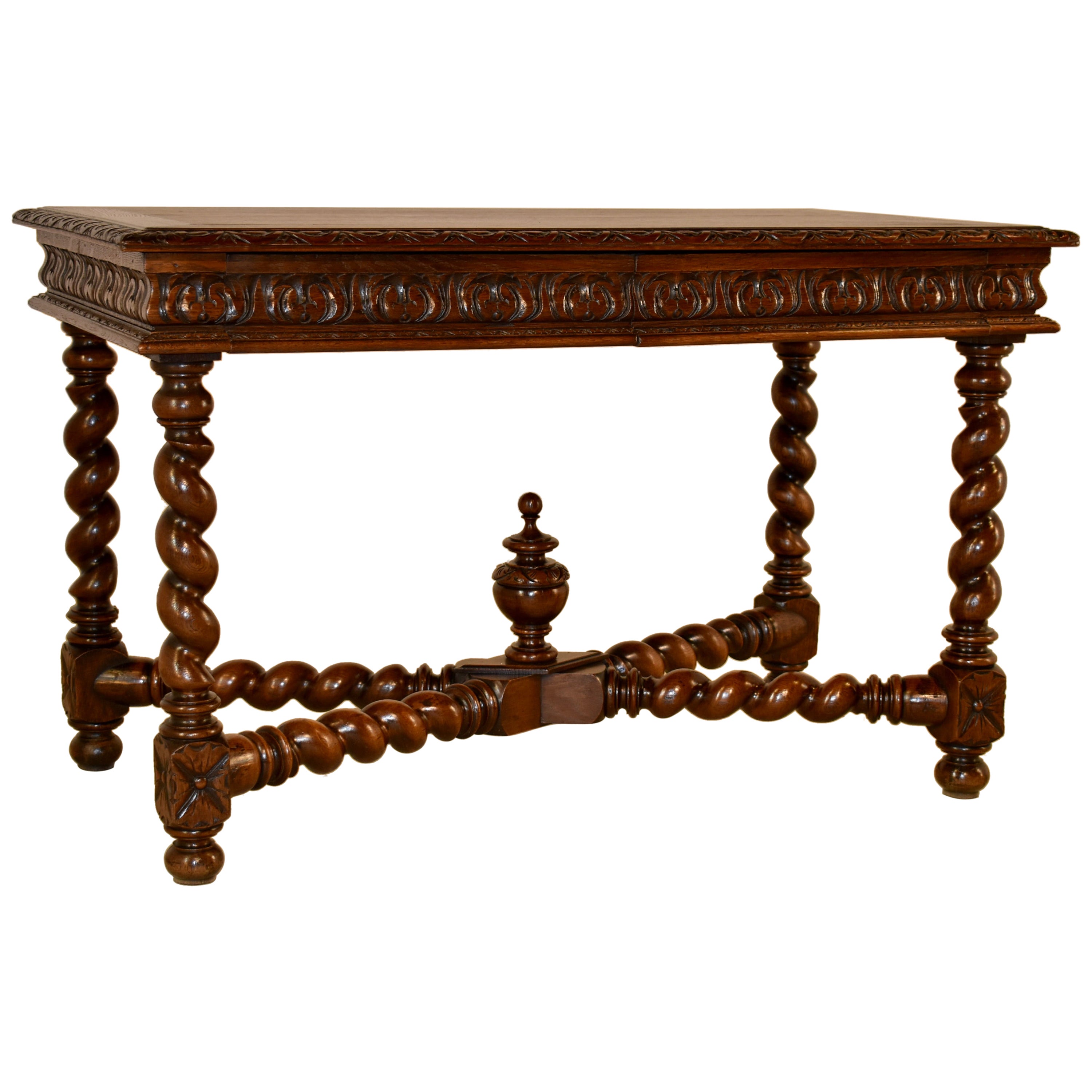 19th Century French Oak Writing Desk For Sale