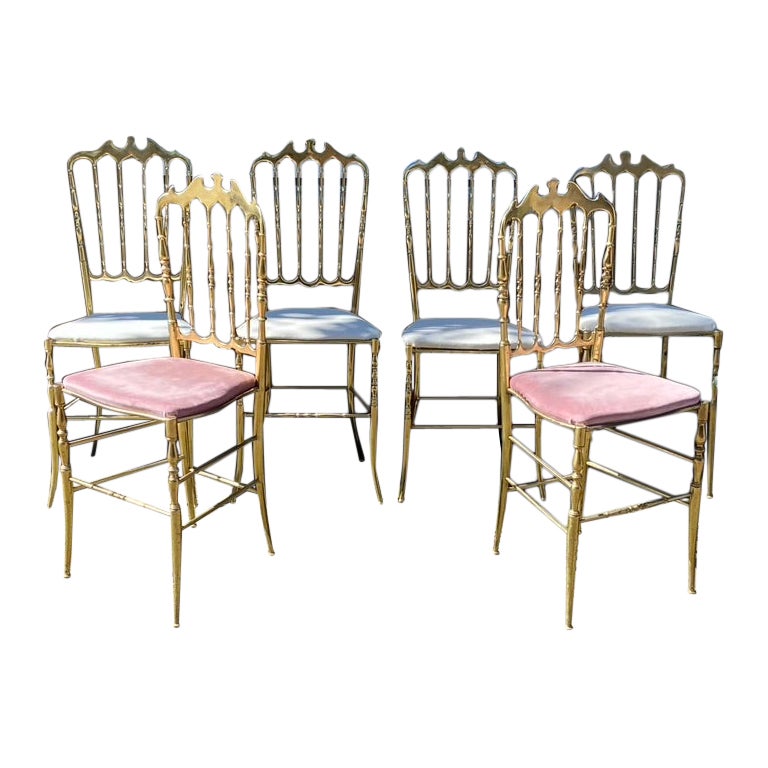 Chiavari chairs, set of 6 For Sale