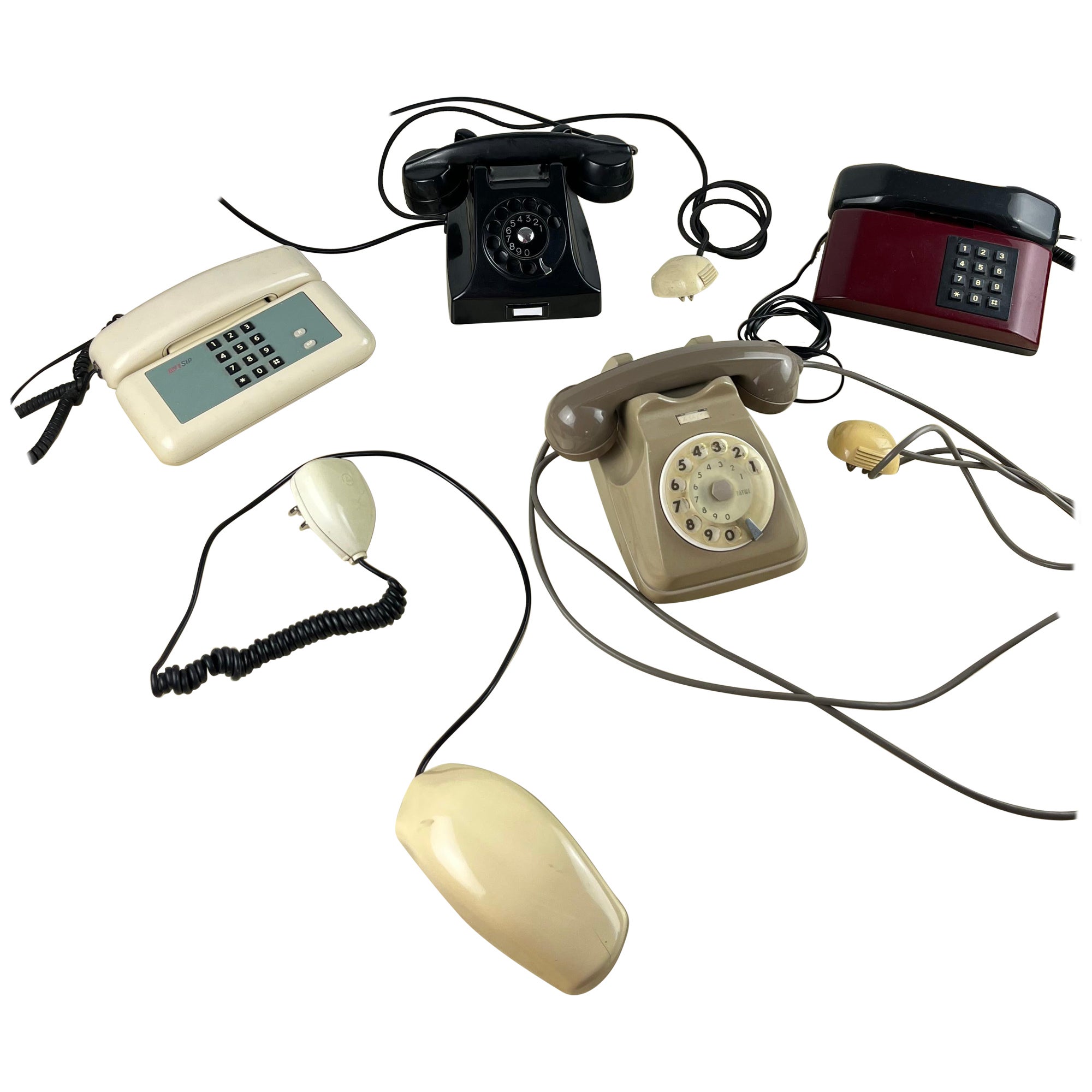 5 Vintage Italian Telephones For Sale