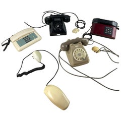 5 italienische Telephones im Vintage-Stil