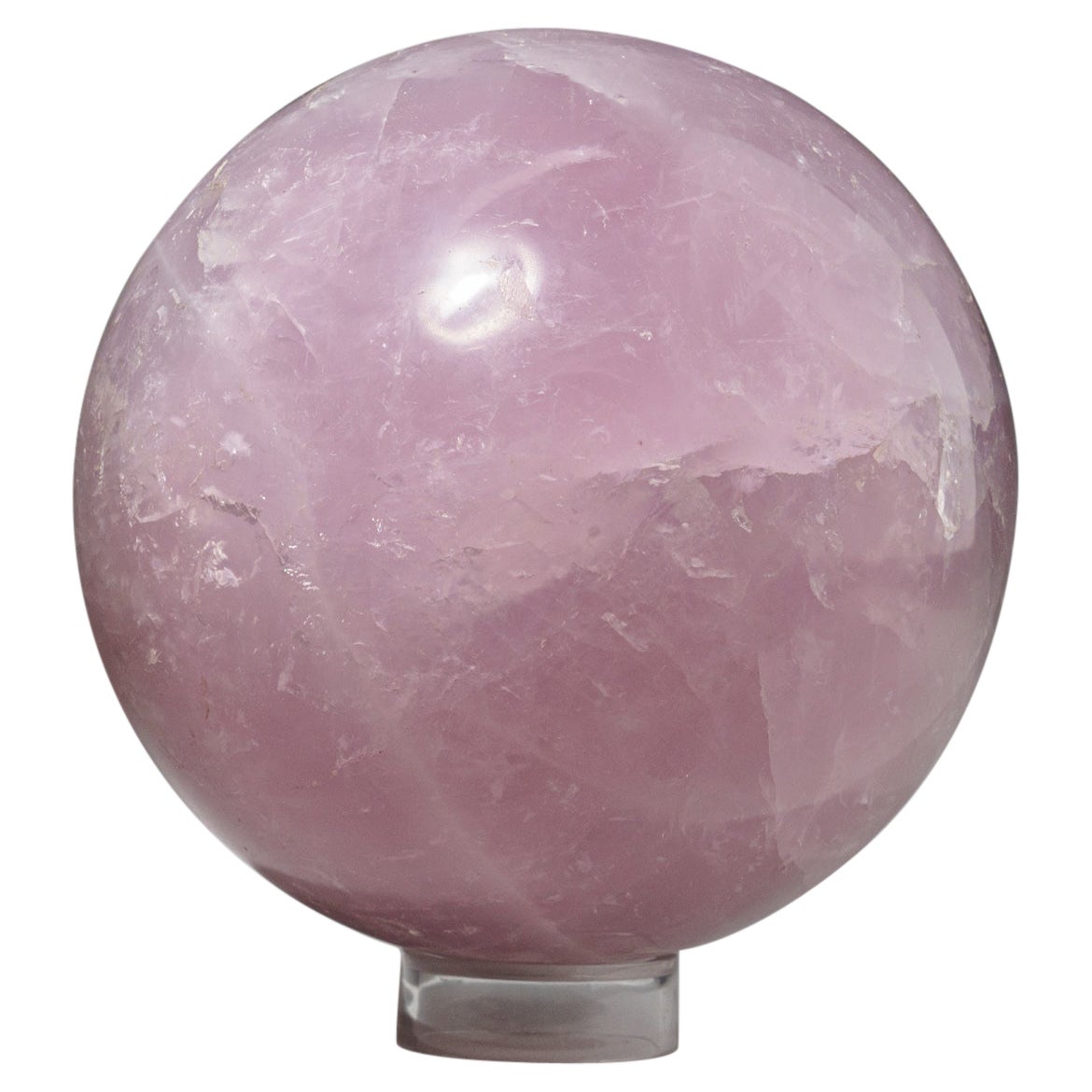 Sphère en quartz rose poli de Madagascar (10,2 lbs)