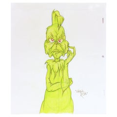 Vintage HOW THE GRINCH STOLE CHRISTMAS - ORIGINAL DRAWING - Signed By Virgil Ross
