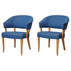 Scandinavian Modern by Carl Malmsten ”Lata Greven” Pair of Chairs 