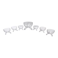 Set di sette ciotole di cristallo di Taddei Sestini per Kristall Krisla