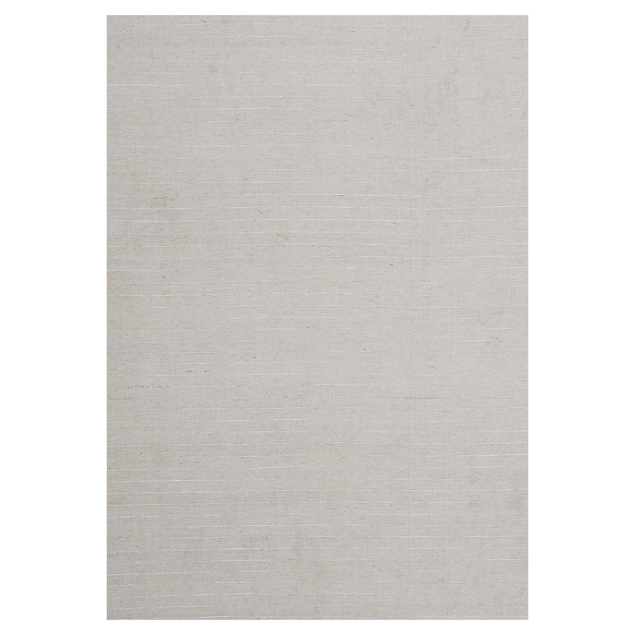 Hand-knotted Contemporary Mansour Modern Wool Flatweave Rug For Sale