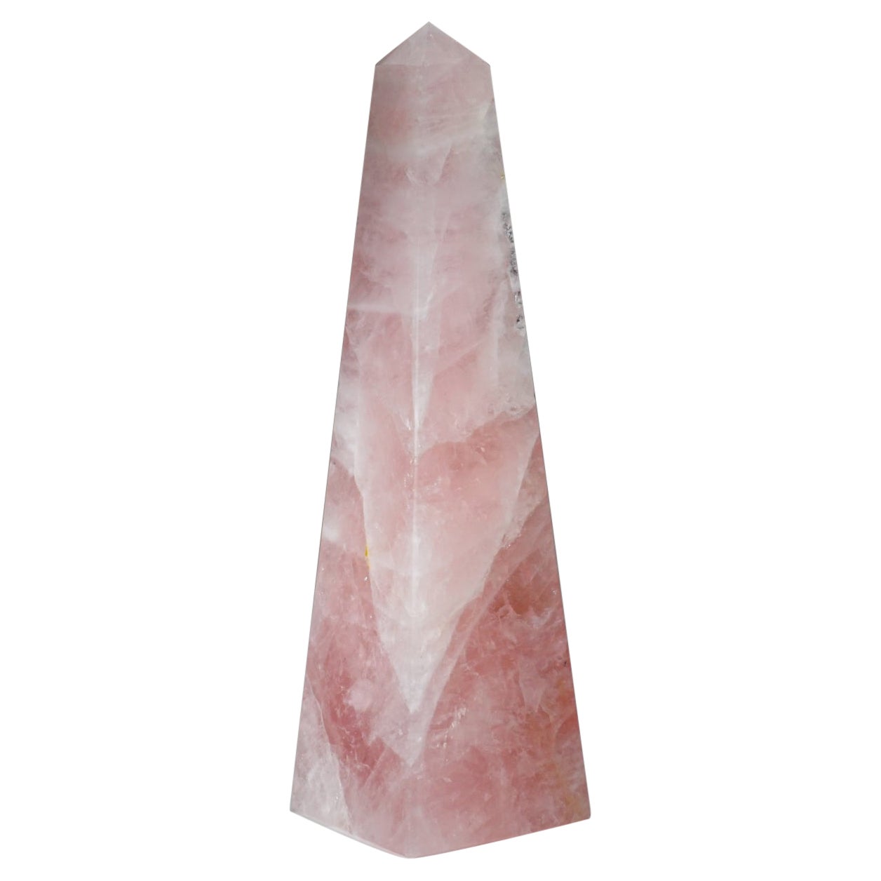 Polished Rose Quartz Obelisk from Brazil (3 lbs) For Sale