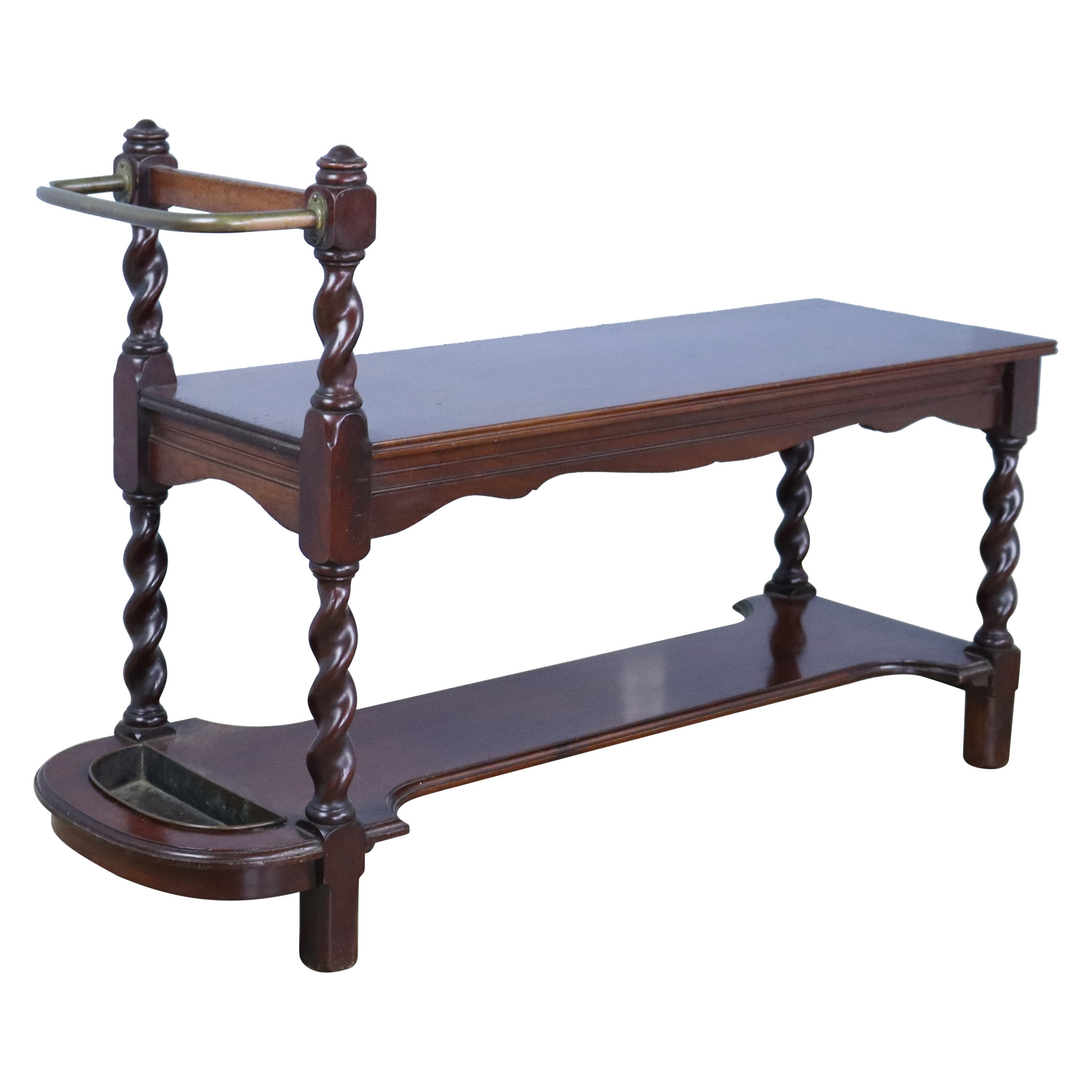 Antique English Hall Bench or Umbrella Stand For Sale