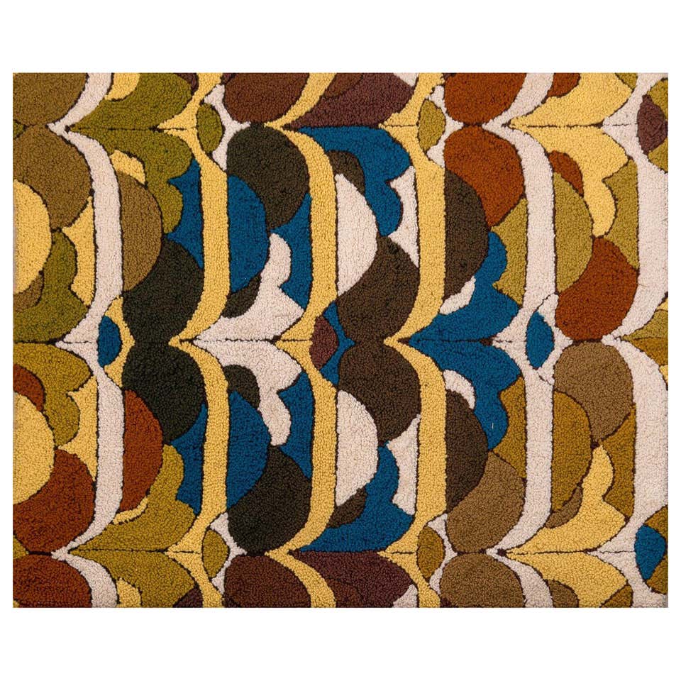 Contemporary Modern Kyle Bunting Hand Made Italian Black Geometric Fur ...