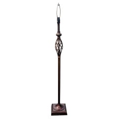 Late 20th Century Patinated Copper Floor Lamp