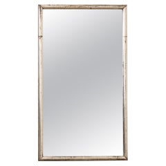 Miroir français du 19e siècle en argent doré