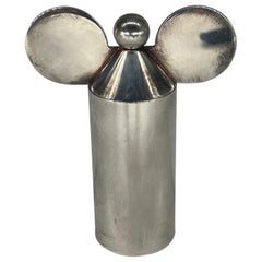 Molinillo de pimienta Swid Powell "Mickey Mouse" de Haussmann, plateado C. 1987