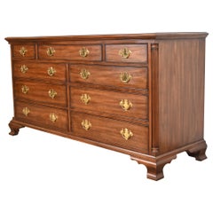 Used Henkel Harris Georgian Solid Walnut Nine-Drawer Dresser