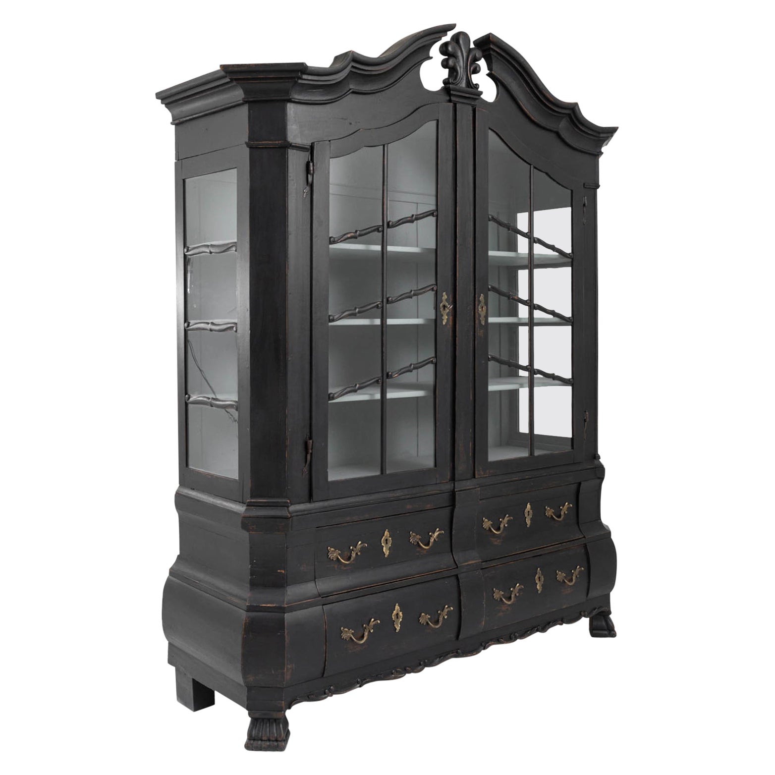 1820s Germany Wooden and Glass Vitrine For Sale at 1stDibs