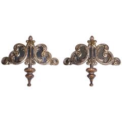 Wall antique silvered Baroque Friezes with mirrors 11