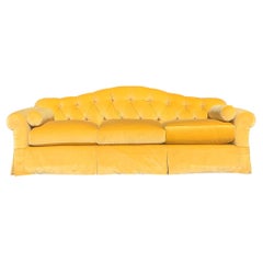 Retro Regency Baker Velvet Tufted Sofa