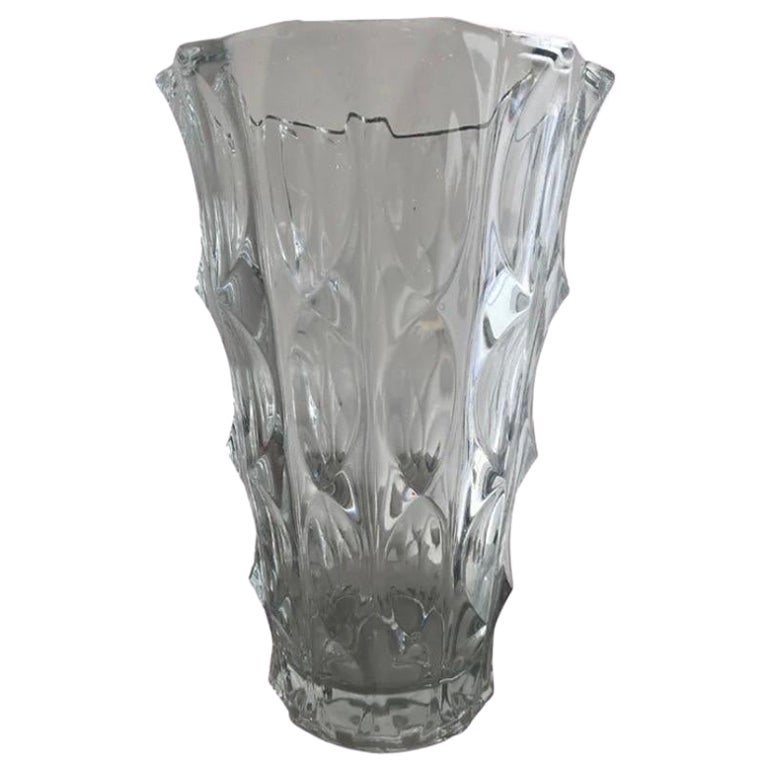 1940s French Crystal Vase  For Sale