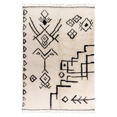Alfombra marroquí hecha a mano - 100% lana natural  - Estilo tribal
