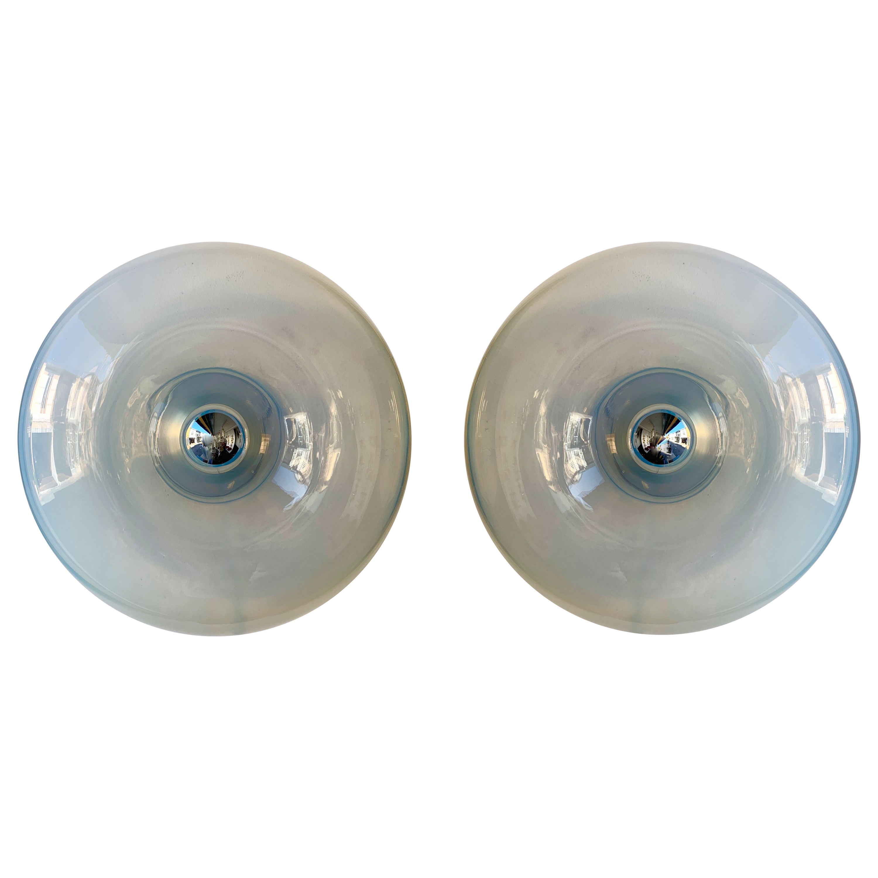 Pair of Sconces Panta Murano Glass by Giusto Toso for Leucos, Italy, 1970s