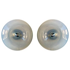 Pareja de apliques Panta de cristal de Murano de Giusto Toso para Leucos, Italia, 1970
