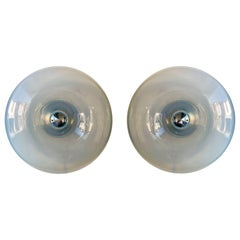 Retro Pair of Sconces Panta Murano Glass by Giusto Toso for Leucos, Italy, 1970s