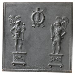 Plaque de cheminée / crédence néoclassique française ancienne, 18e - 19e siècle