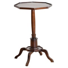 French Late Neoclassic Period Walnut Octagonal Tilt-Top Table, ca. 1835-1840