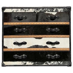 Wild Black and White Cowhide Long Chest