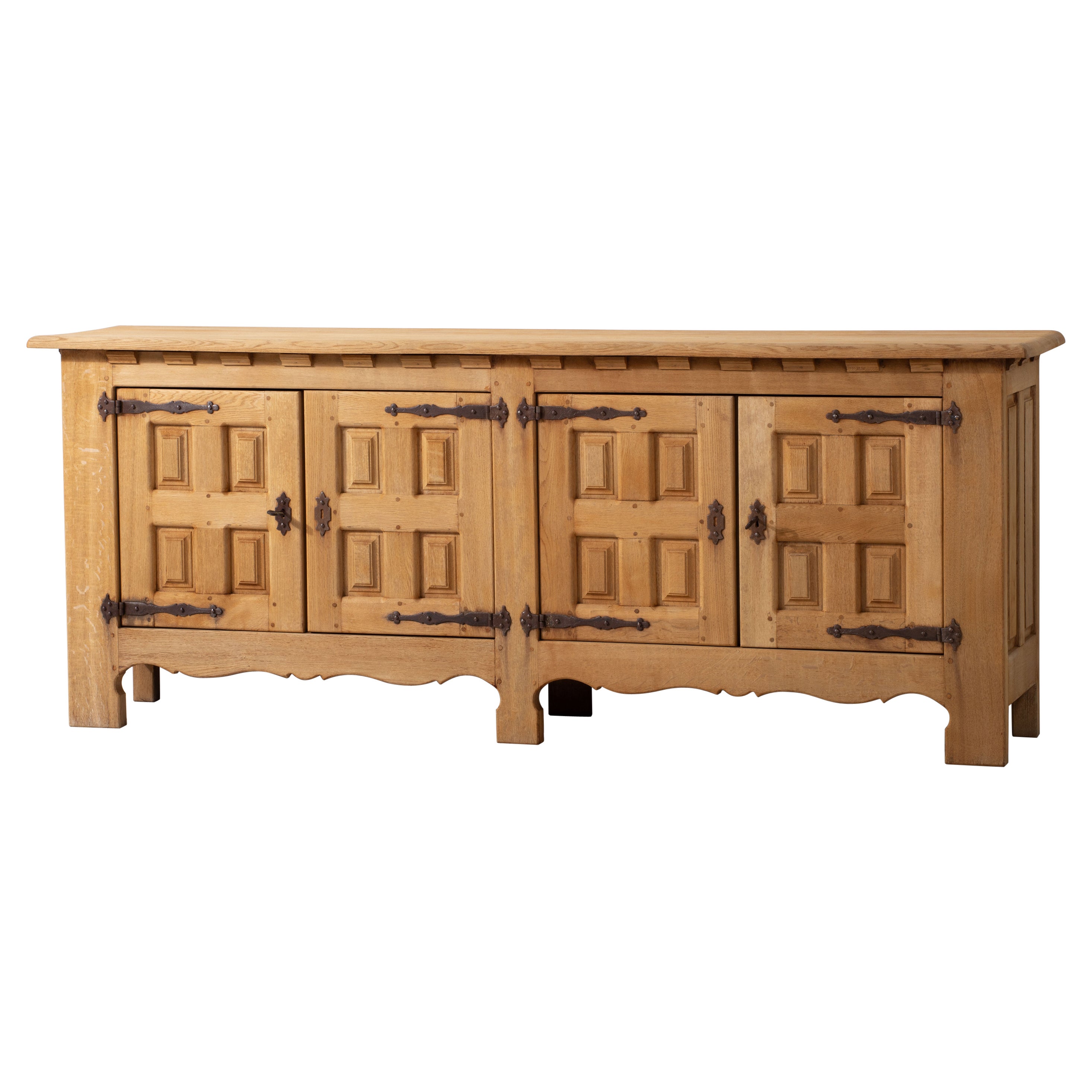 Alpine Chalet Chic Sideboard in Oak, France For Sale