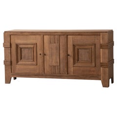 Natural Oak Credenza, Classical elegance, France, 1940s