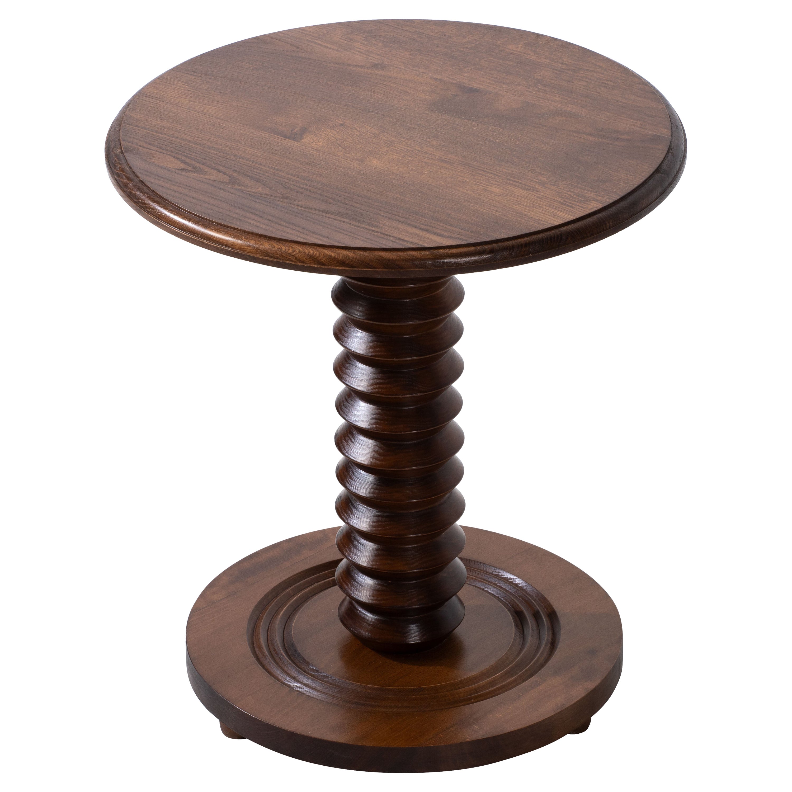 Charles Dudouyt Inspired Oak Gueridon For Sale