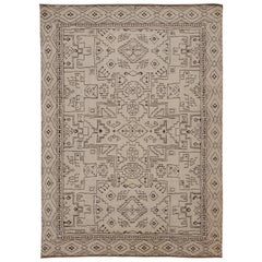 Rug & Kilim's Modern Moroccan Style Rug in Beige & Brown Geometric Patterns