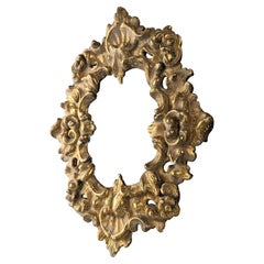 Used Old stuccoed wooden gilt frame