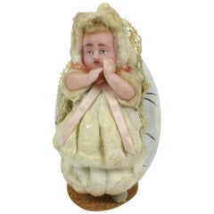 Antique German Wax Baby Candy Container