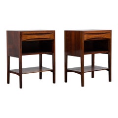 Vintage Danish Modern Arne Vodder Style Rosewood Nightstands